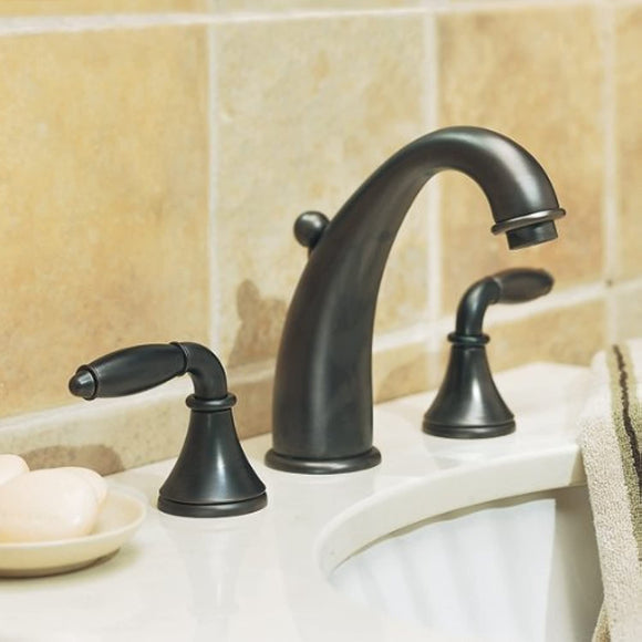 American Standard 3841.000.002 Amarilis 2-Handle Widespread Faucet with Iris Spout and Speed Connect Drain, Polished Chrome (Handles Not Included)