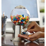 Le'raze Elegant Candy Dispenser, Gumball Machine with Silver Top. Holds Snack, Candy, Nuts, and Gumball's.