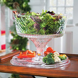 Amazing Cake Stand Multifunctional Cake and Serving Stand for Weddings,Events, Parties, 4-in-1 Crystal Cake Plate with Dome