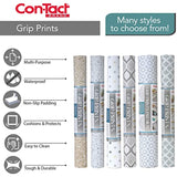 Con-Tact Brand Grip Prints Durable Non-Adhesive Anti-Slip Shelf and Drawer Liner, 18'' x 4', Dottie Grey