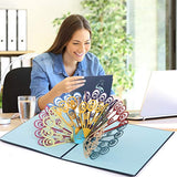 Handmade 3D Pop Up Cards - Peacocks Set - Handmade Pop Up Greeting Card for Your Loved Ones, Wedding Anniversary Card for Couple, Valentine Day, Happy Birthday Cards