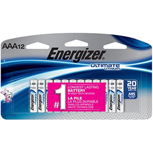 Energizer Ultimate Lithium AAA Batteries, 12 Count