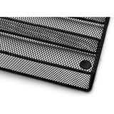 Flatware Drawer Organizer - Slip Resistant Kitchen Tray with 6 Sections to Neatly Arrange Cutlery and Serving Utensils. Also Great to Keep Your Desk Drawer and Office Supplies Well Organized (Black)