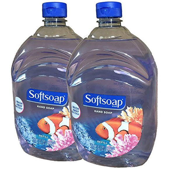 Softsoap Liquid Hand Soap, Aquarium Series, Basic Pack, Unscented, 64 Fl Oz