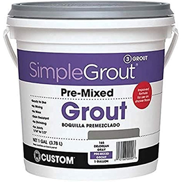 Custom PMG3811 1-Gallon Simple Premium Grout, Bright White, 128 Fl Oz
