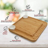 Charcuterie Boards 100% Natural Bamboo Cheese Board and Knife Set, Unique Gifts for Women Christmas Gift Ideas for Her Wife Parents Mother Grandparents Couples Housewarming House Home White Elephant