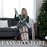 Clear Wrapping Paper Storage Bag - Transparent Design, Dual Zipper and Two