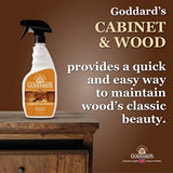 Goddard’s Cabinet Makers Wax Cleaning Spray – Wood Cleaner & Furniture Polish to Shine & Protect – Wood Cleaner Spray w/Bee Wax & Lemon Oil for Furniture – Non-Abrasive Wood Polish (23 oz)