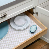 Con-Tact Brand Grip Prints Durable Non-Adhesive Non-Slip Shelf and Drawer Liner, 18'' x 4', Talisman Pale Grey