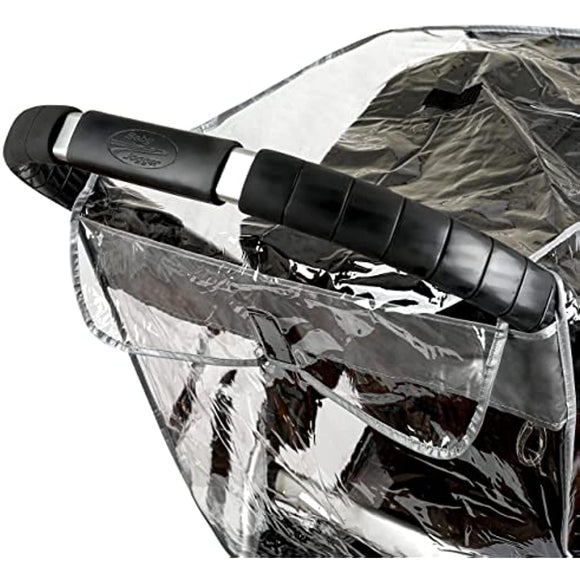 Baby Stroller Rain Cover - Weatherproof Shield to Safeguard Your Child from Wind and Rain. Universal Size, Mesh Material for Ventilation and Reflective Trimming for Night Visibility. (Clear Vinyl)