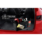 Fold Away Car Trunk Organizer, Black - 22" x 10" x 11" - Non-slip Fastener secures to your trunk and prevents sliding. Prevent items like auto supplies from rolling around or shifting in your trunk.