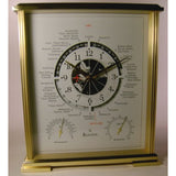 Bulova Quest World Time Table Clock w/Temp & Humidity - B2257