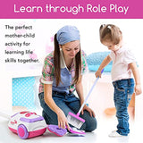 Play Brainy Magical Play Set for Kids with Toy Vacuum Cleaner, Mop, Broom, Sponge, Dustpan, and Pretend Cleaning Toys, Interactive Early Learning Fun with Real Suction