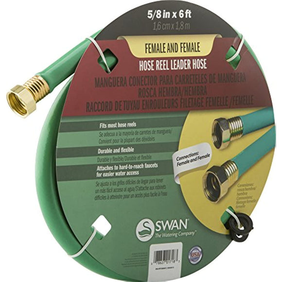 Swan Produtcs CSNLHFF5806CC Hose Reel Leader Hose with Female Connections 6' x 5/8
