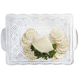 Crystal Rectangular Elegant Serving Tray, For Whiskey Decanter,candle Sticks,vanity set, and Serving