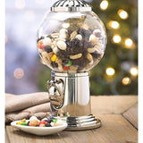 Le'raze Elegant Candy Dispenser, Gumball Machine with Silver Top. Holds Snack, Candy, Nuts, and Gumball's.