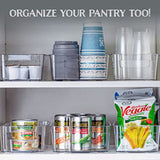 Refrigerator Organizer Bins - Clear Plastic, Stackable, Narrow and Wide Bin Sizes, Egg Tray with Lid. Great Storage for Fridge, Cabinets, Countertops and Pantry. (Set of 12)