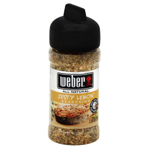 WEBER ZESTY LEMON Seafood & Chicken Grill Seasoning 2.50 oz. Bottle