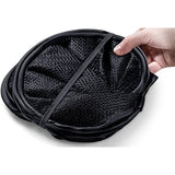 Mesh Popup Laundry Hamper - Portable, Durable Handles, Collapsible for Storage and Easy to Open. Folding Pop-Up Clothes Hampers are Great for The Kids Room, College Dorm or Travel. (Black | Set of 2)