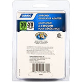 Camco Power Grip RV Generator Adapter | Features a Heavy-Duty 30 Amp Locking Male and Female Connection | Rated for 125 Volts / 3750 Watts (55333)
