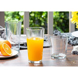 Drinking Glasses Set of 12, Durable Glassware Set Includes 6-17oz Highball Glasses 6-13oz DOF Glasses | Heavy Base Tall Glass Cups for Water, Juice, Beer, Wine, and Cocktails
