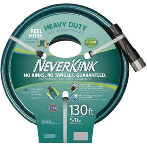 Teknor Apex 100519523 Neverkink 8615-130, Heavy Duty Hose Reel Garden Hose, 5/8-Inch by 130-Feet