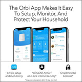 NETGEAR Orbi Tri-band Whole Home Mesh WiFi System with 3Gbps Speed (RBK50) – Router & Extender Replacement Covers Up to 5,000 sq. ft., 2-Pack Includes 1 Router & 1 Satellite White