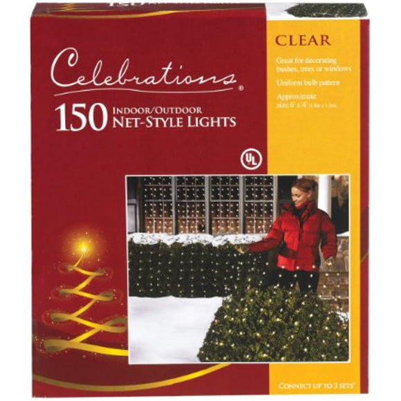 Clear Net Lights, 4' x 6', 150 Clear Net lights
