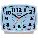 Equity by La Crosse 33100 Electric Silent Analog Alarm Clock with Lighted Dial, White