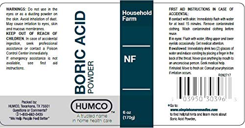 Humco Boric Acid Powder, 6 oz.