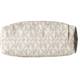 MICHAEL Michael Kors Morgan Medium Messenger PVC Logo Vanilla Messenger Bags