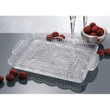 Crystal Rectangular Elegant Serving Tray, For Whiskey Decanter,candle Sticks,vanity set, and Serving