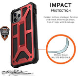 UAG Designed for iPhone 11 Pro [5.8-inch Screen] Monarch Feather-Light Rugged [Crimson] Military Drop Tested iPhone Case