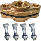 Midline Valve XNGU200L-OM Water Meter Hardware Kit Includes 2 Flanges, 2 Gaskets, 4 Nuts, 4 Bolts 2 in. FIP Connection Bronze