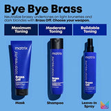 MATRIX Total Results Brass Off Color Depositing Blue Shampoo | Refreshes Hair &