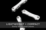 KeySmart Pro - Compact Smart Key Holder w LED Flashlight & Tile Bluetooth, EDC Key Organizer, Attach Car Key Fob, Other Mini Tools & Accessories (up to 10 Keys, White) - Discontinued