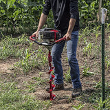 Earthquake EA6F 6-Inch Diameter 36-Inch Long Earth Auger with Fishtail Point and Flex Coil Shock Spring