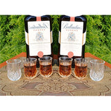 Le'raze Posh Crystal Collection Shot Glass Perfect for Serving Scotch, Whiskey, Tequila, or Vodka (Set of 6 - 2oz. Drink Shot Cups, Tumblers)