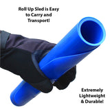 Flexible Flyer 611 Flying Carpet Lightweight Roll Up Snow Sled Portable Rolling Snow Slider, Blue