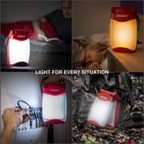 Energizer Weatheready Folding LED Portable Lantern, Battery Powered Lantern, Water Resistant Camping Lantern and Emergency Light, Pack of 1, Red