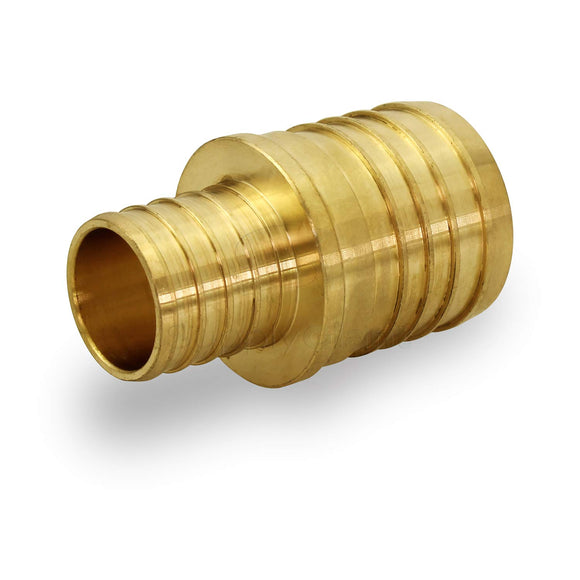Supply Giant FQSD1238-5 PEX Straight Reducing Coupling Barb Pipe Fitting, 1/2 x 3/8, Brass