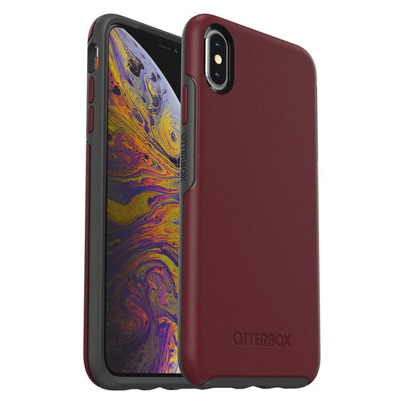 OtterBox SYMMETRY SERIES Case for iPhone Xs Max - Retail Packaging - FINE PORT (CORDOVAN/SLATE GREY)
