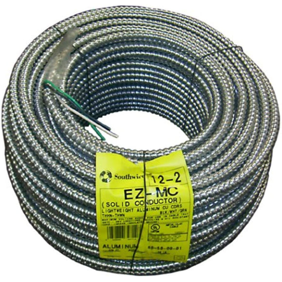 Southwire MC-AL-12/2 68580001 250-Foot 12-Gauge 2-Conductor Type MC Conduit, Aluminum