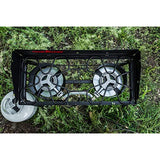 Camp Chef Explorer, Two Burner Stove, Two 30,000 BTU's cast-aluminum burners, Cooking Dimensions: 14 in. x 32 in