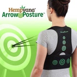 Hempvana Arrow Posture - Fully Adjustable Posture Support & Posture Corrector for Upper Body - Helps Correct Slouching, Text Neck and Hunching Over (L/XL)