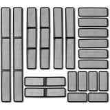 Custom Drawer Organizer Tray – 20 Adjustable Metal Mesh Dividers to Create Custom Storage Sections. Easily Organize Office Desk Supplies and Accessories. Perfect Home or Office Drawer Tray. (Black)