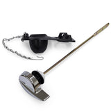 Side Mount Toilet Handle Replacement with 2 inch Universal Toilet Flapper Replacement and Chain (Chrome Side Mount)