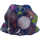 Mesh Equipment Bag, Royal Blue - 24” x 36” - Adjustable, sliding drawstring cord closure. Perfect mesh bag for parent or coach, making it easy to transport and keeping your sporting gear organized.