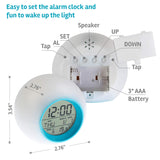 Kids Alarm Clock Wake Up Easy Setting Digital Clock for Boys Girls, 7 Colors Changing LED Light Large Display Time/Date/Temp/Alarm with Snooze, Bedside Clock, Night Light Clock - Best Gift for Kids