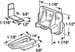 Prime Line R7321 1-7/8" Brown Drawer Track Guides And Glides Kit4